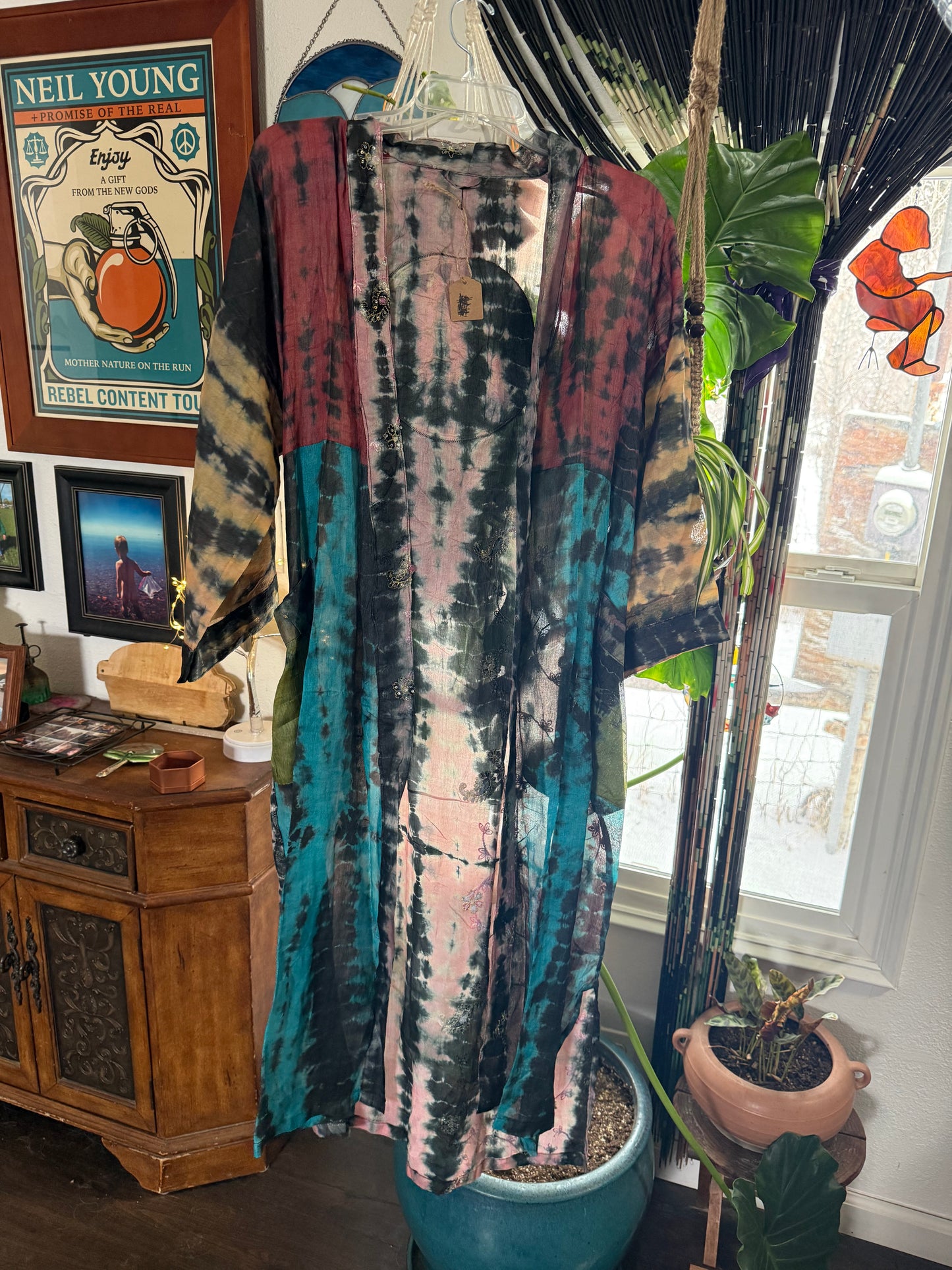 Flower of Life Silk Kimono