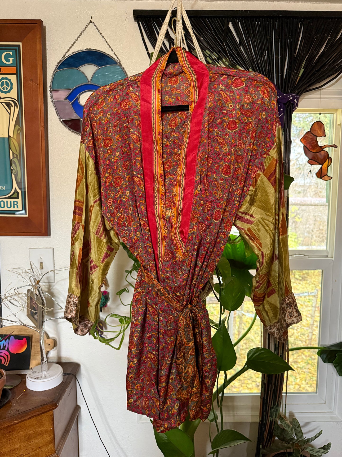 Short Panic Sparrow Kimono