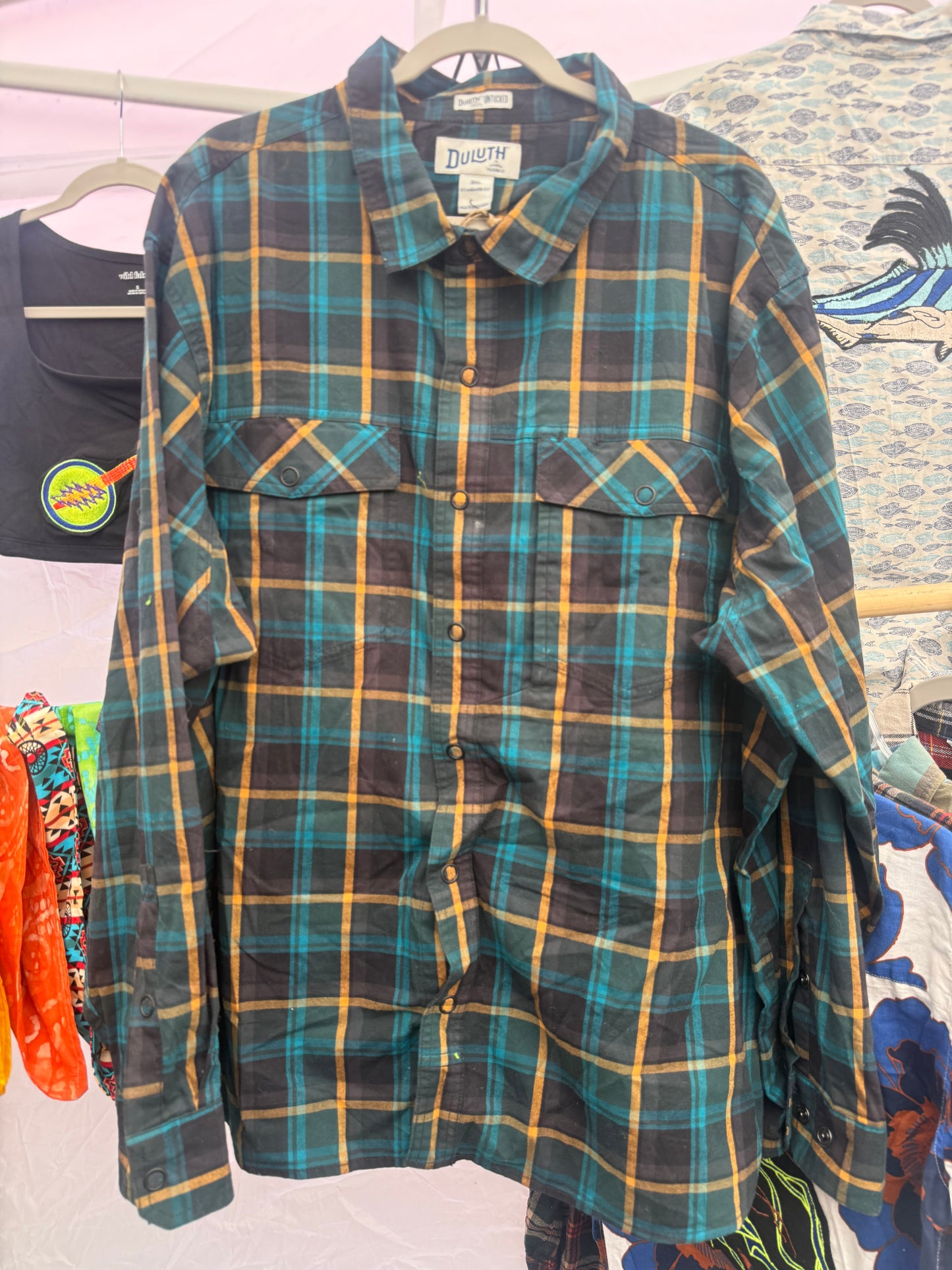 Men’s 3XL Sunshine Daydream Turtle Flannel