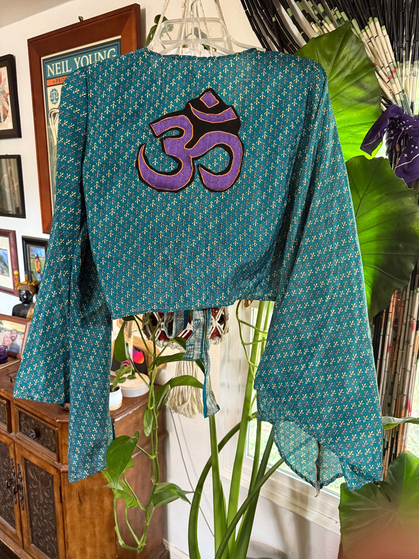 OM Bell Sleeve Tie Top