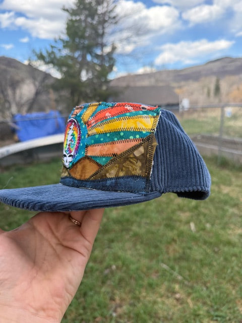 Patchwork Mountain Corduroy Hat