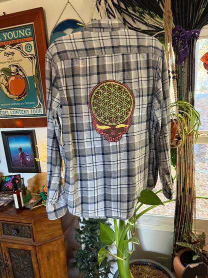 Flower of Life Stealie Flannel Size Men’s Medium