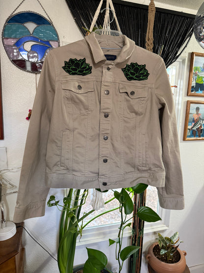 Going Out West Tan Denim Jacket Women’s Large