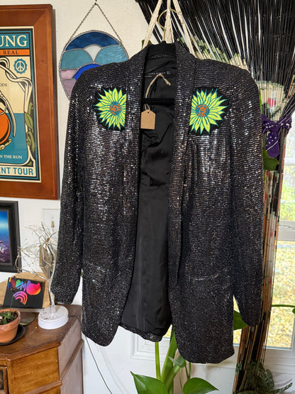 Sequin Mikey/Sunflower Jacket Size Small