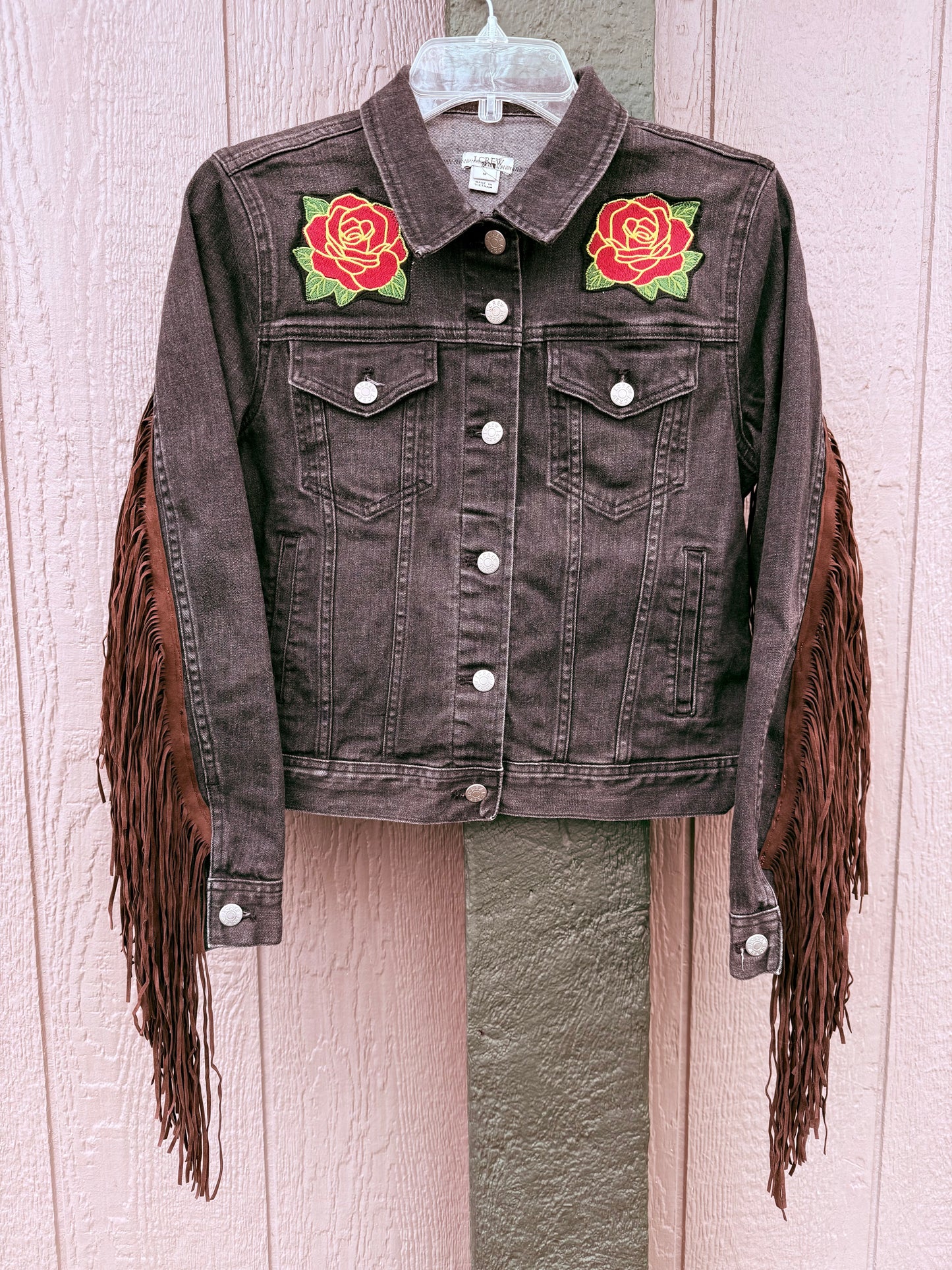 Gypsy Woman Fringe Denim Jacket Women’s Medium