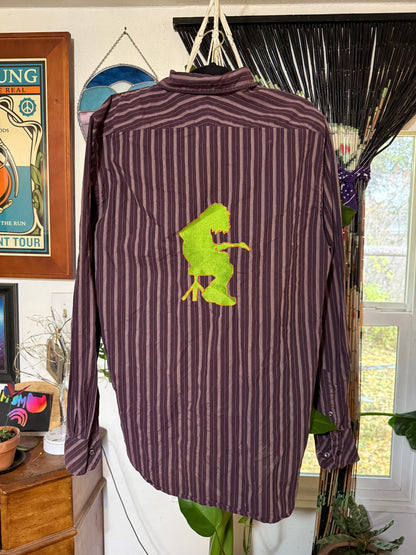 Men’s XL Embroidered Mikey Button Up Shirt