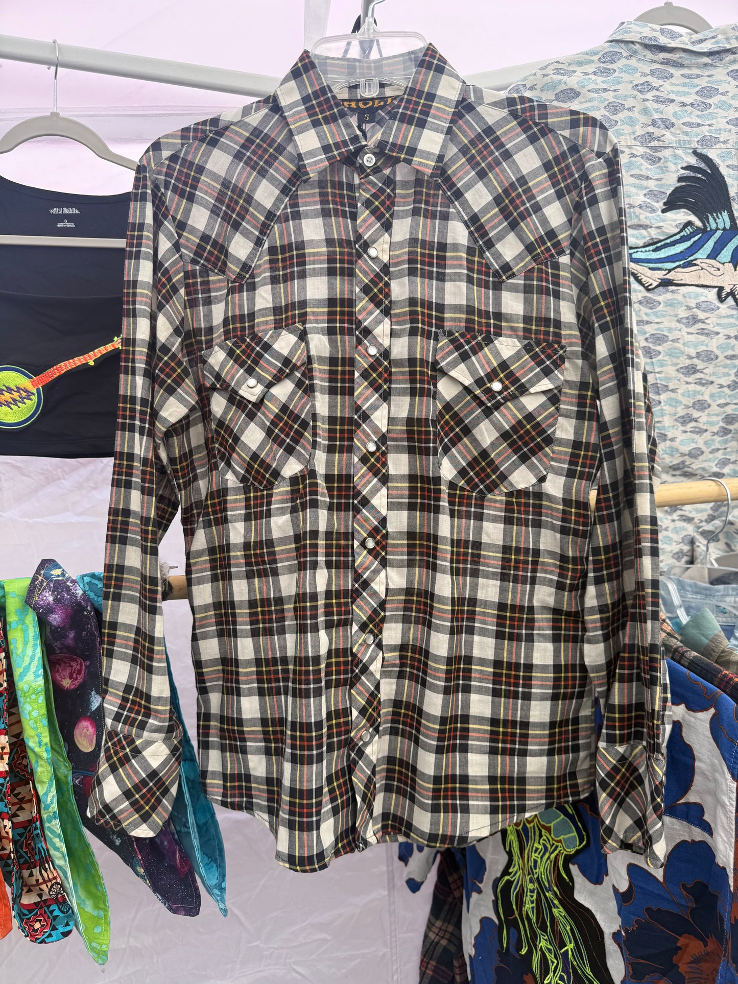 Men’s Small Vintage Pearl Snap Stealie Shirt