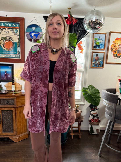Rose and Bolts Burnout Velvet Duster M/L