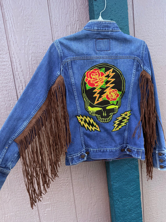 Rose and Bolts Levi’s Jacket with Fringe Women’s Small