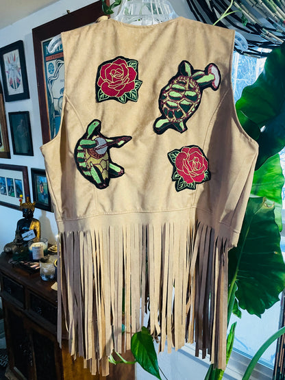 Terrapin Fringe Vest XL