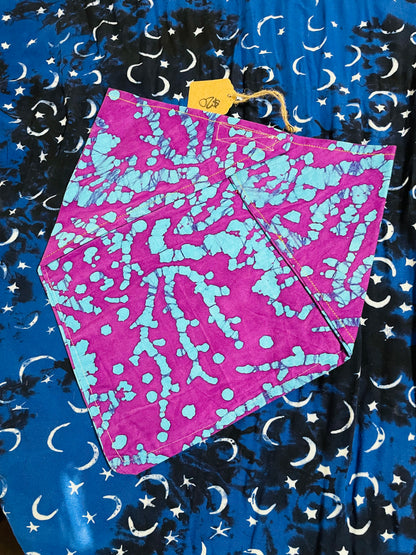 Purple Batik 13-Point Bolt Bandana