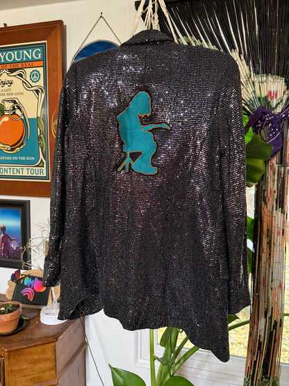 Sequin Mikey/Sunflower Jacket Size Small
