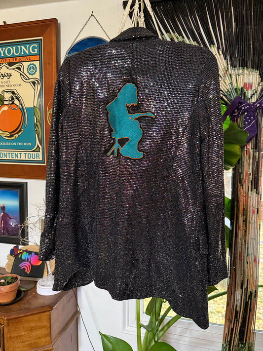 Sequin Mikey/Sunflower Jacket Size Small