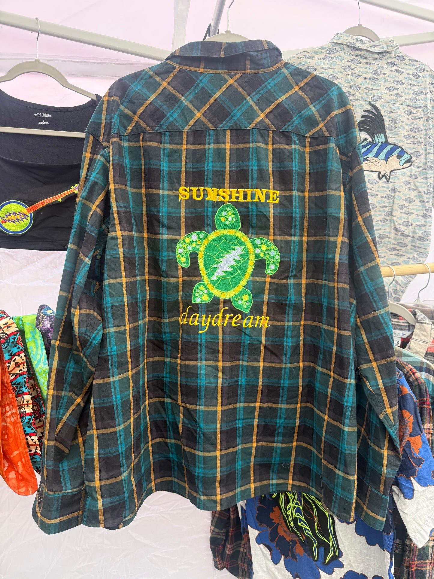 Men’s 3XL Sunshine Daydream Turtle Flannel