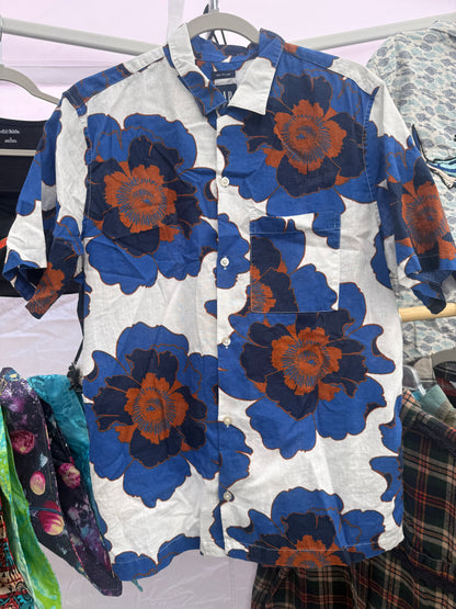 Jellyfish Button-up Linen Shirt Medium