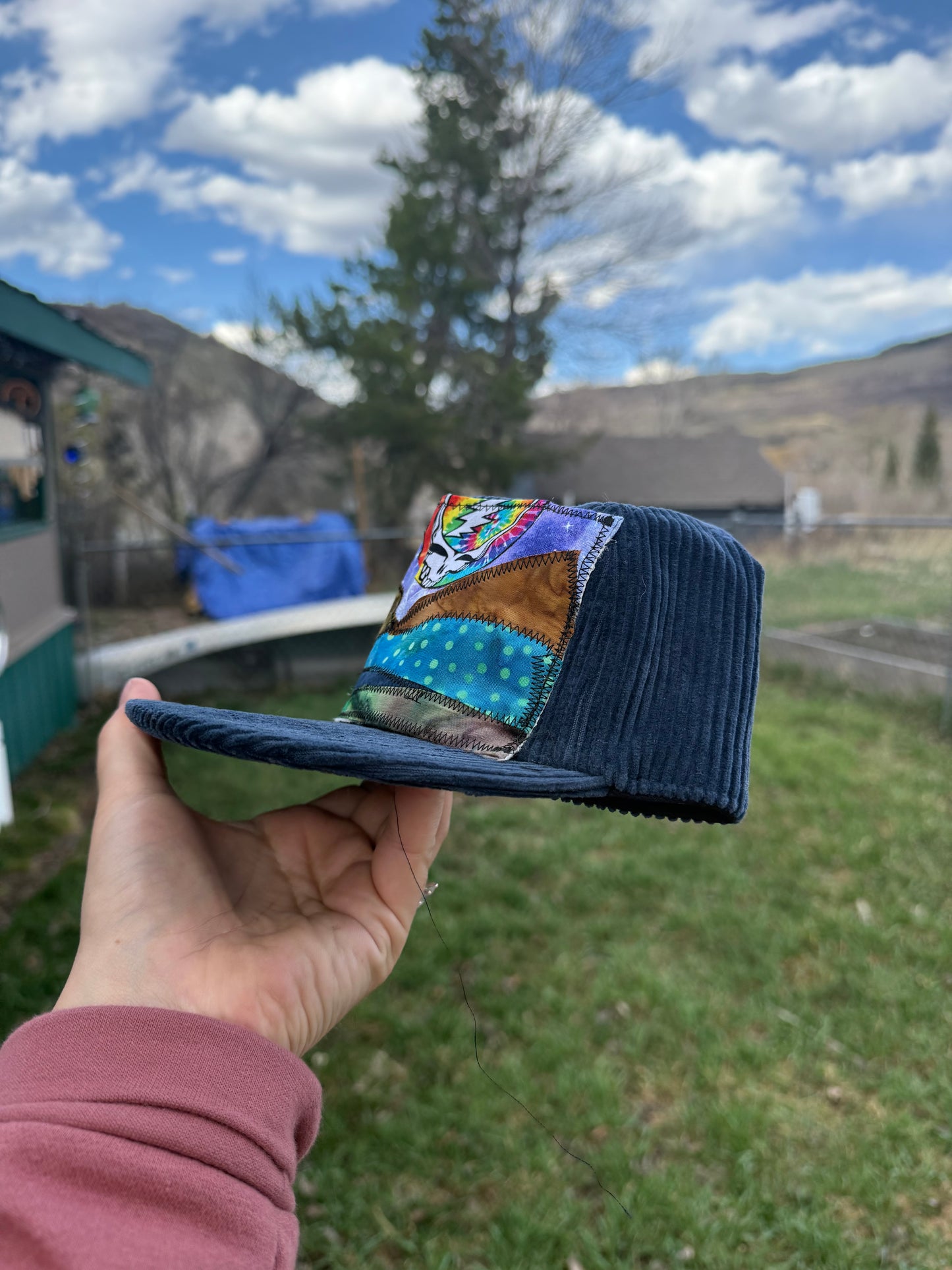 Patchwork Mountain Corduroy Hat