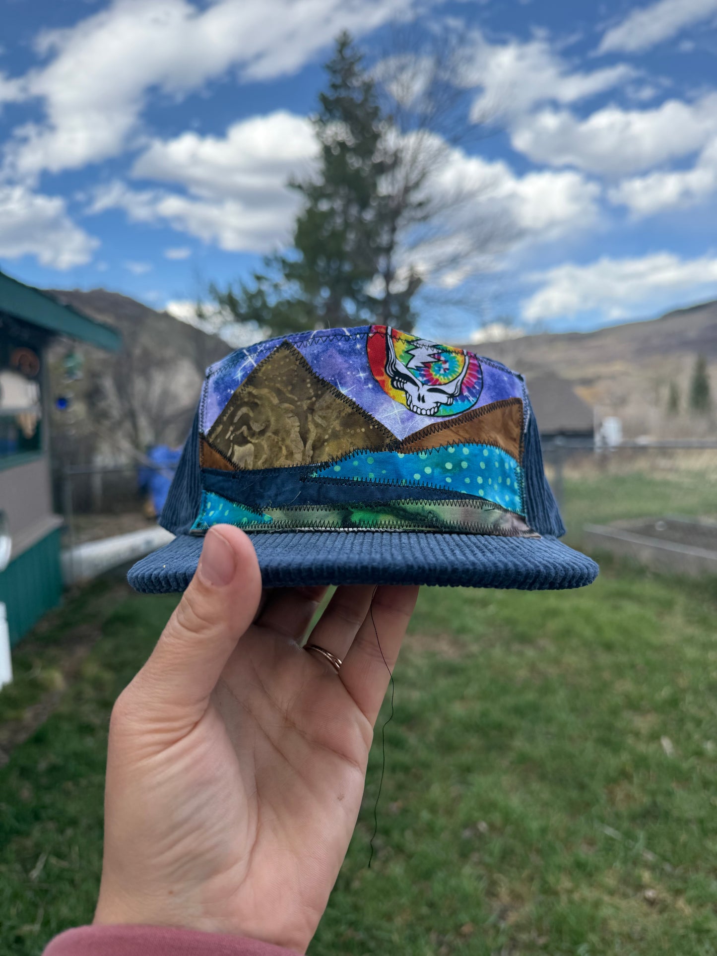 Patchwork Mountain Corduroy Hat