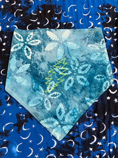 Blue Batik 13-Point Bolt Bandana