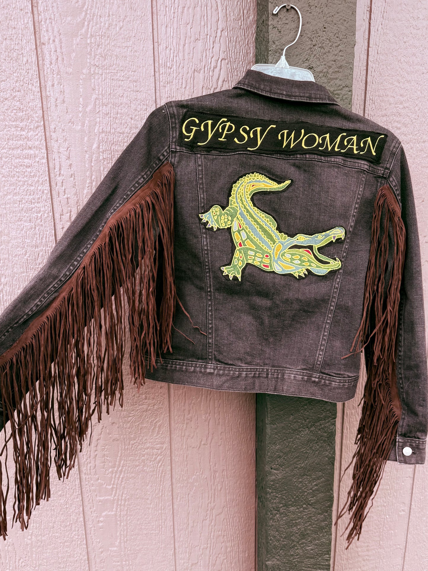 Gypsy Woman Fringe Denim Jacket Women’s Medium