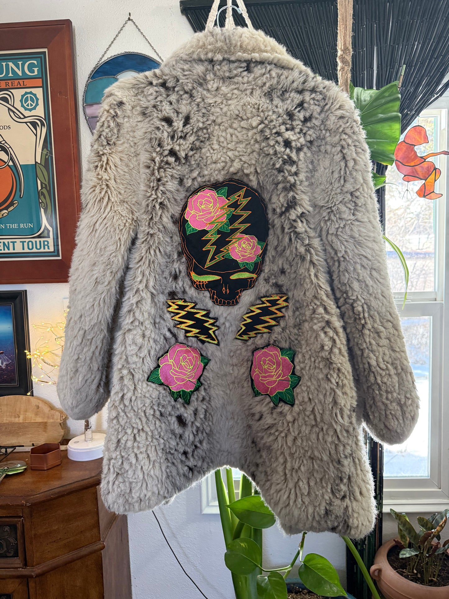 Faux Fur Rose and Bolts Jacket XL