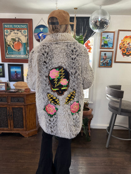 Faux Fur Rose and Bolts Jacket XL