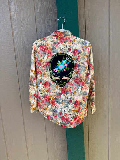 Floral Stealie Shirt Women’s Small