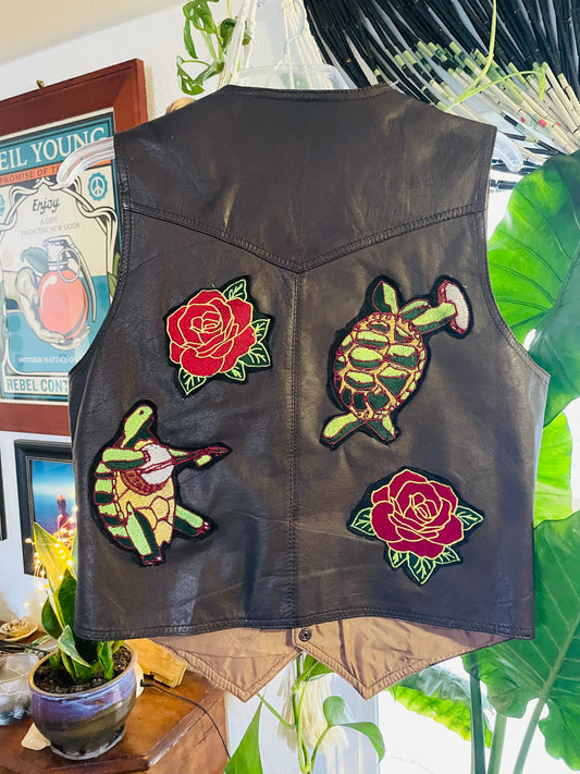 Terrapin Leather Vest Medium