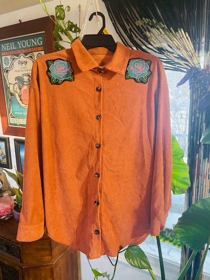 Corduroy Button Up Panic Shirt Men’s Medium