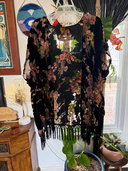 Gators Under Stars Velvet Burnout Kimono M/L