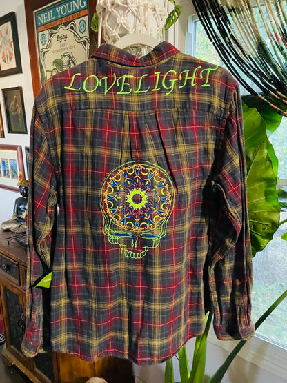 Love Light Stealie Flannel Medium