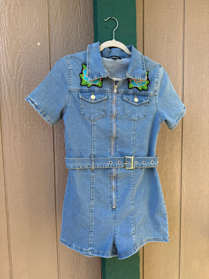 Mikey Denim Romper Size Medium