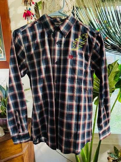 Kid’s Medium Western Button Up Long Sleeve Shirt