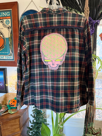 Flower of Life Stealie Flannel Women’s Large