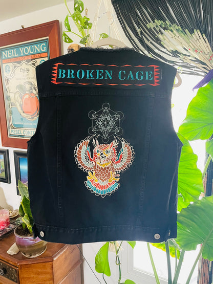 Broken Cage Denim Vest