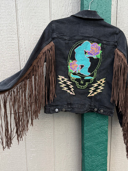 Widespread Panic/Stealie Levi’s Denim Fringe Jacket Small