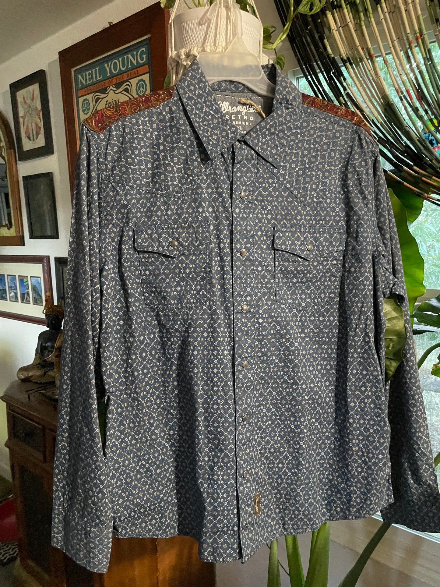 The Other One Wrangler Pearl Snap Shirt XL