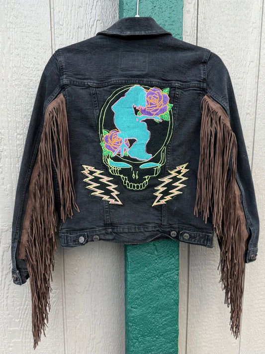 Widespread Panic/Stealie Levi’s Denim Fringe Jacket Small