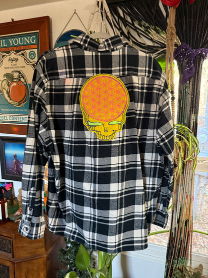 Flower of Life Stealie Flannel Size Men’s Large