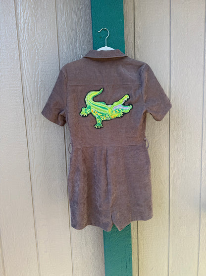 Gator Corduroy Romper Size Medium
