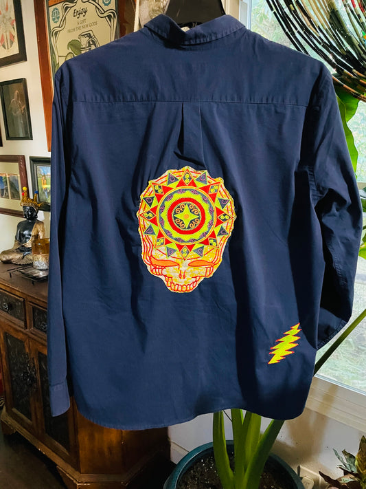 XL Stealie Mandala Button Up