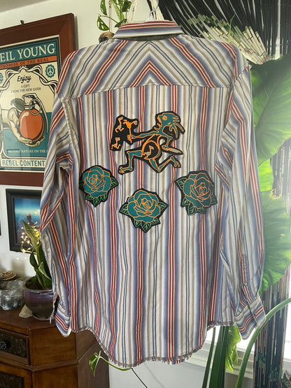 Panic Pearl Snap Shirt Men’s XL