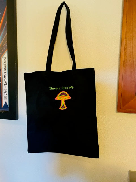 Embroidered Mushroom Reusable Bag