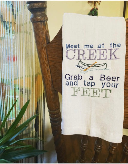 Meet Me At the Creek Billy Strings Tea Towel