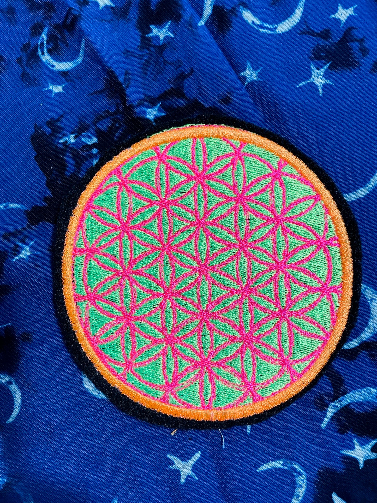 Flower of Life Black Light Patch