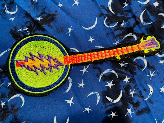 Grateful Dead Banjo Blacklight Patch