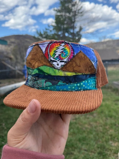 Patchwork Mountain Corduroy Hat